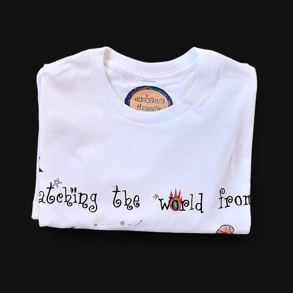 white phoebe bridgers sidelines inspired graphic tee | lost weekend fanmade concert merch