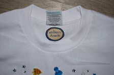 Frutiger Aero Rhinestone Blue Heart Cropped White Graphic Tee